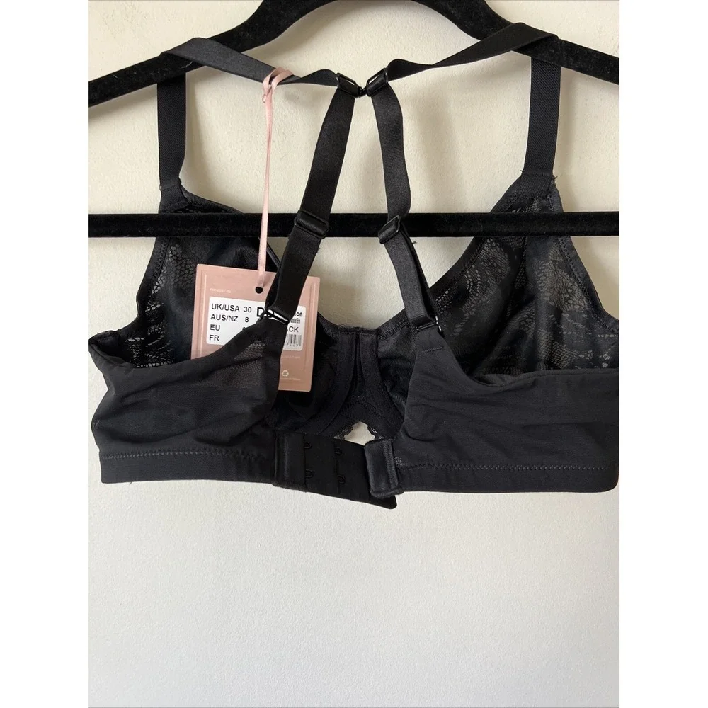 Panache Radiance Molded Non-padded Underwire Bra (10461) Size 30DD Black Lace